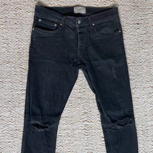 Sandro Black Ripped Skinny Jeans M 32 / W 28